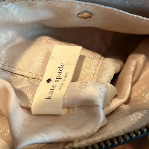 Kate Spade STORYBOOK Black and White Striped Nylon Crossbody Bag EUC - Picture 6 of 6